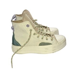 Converse Women's High-Top Sneakers - Cream and Green